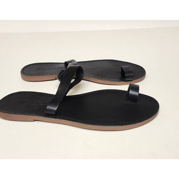 Madewell The Boardwalk Double Strap Slide Sandal Black Size 7.5 - Picture 5 of 8